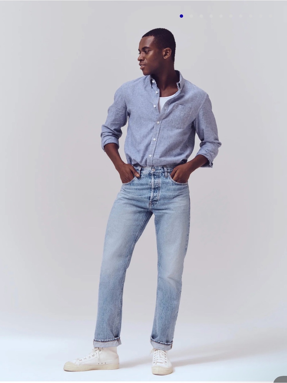 Alex Mill AM Original 5 Picket Men’s Jeans 32 Light Indigo Straight 100% Cotton